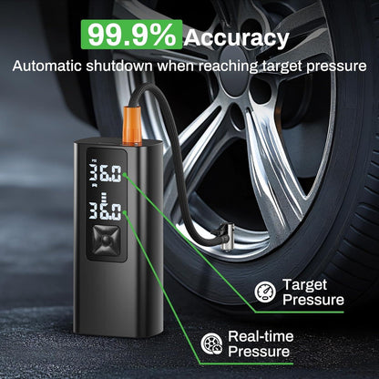 Portable Car Air Pump, Car Tire Automatic Air Pump, Lithium Battery Air Pump With Pressure Gauge And Led Screen, Suitable For Cars, Motorcycles, Bicycles, Balls