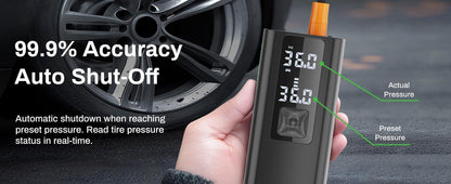 Portable Car Air Pump, Car Tire Automatic Air Pump, Lithium Battery Air Pump With Pressure Gauge And Led Screen, Suitable For Cars, Motorcycles, Bicycles, Balls